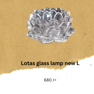 Lotas glass lamp new with floating screen  L (Buddha offerings item)