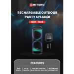 RECHARGEABLE SPEAKERS - 80W (2X10')  (MHT-1033)