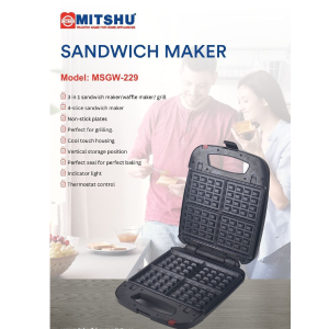 SANDWICH / WAFFLE & GRILL MAKER (MSGW-229)
