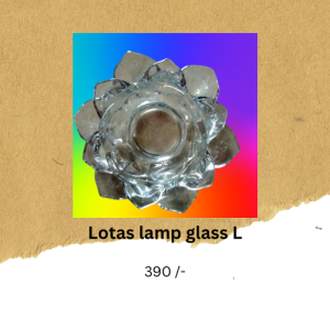 Glass lamp with floating screen L (Buddha offerings item)